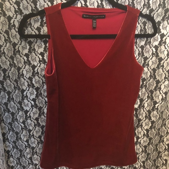 White House Black Market Tops - Sz XXS White House Black Market Red Velvet Tank
